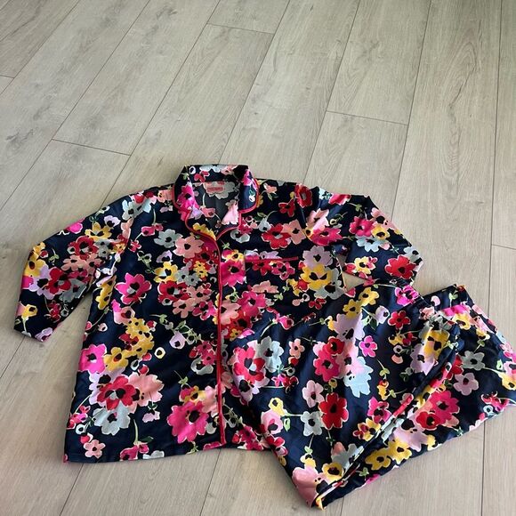 Kate Spade Other - Kate Spade Long Pajama Set L Bright Cheery Floral